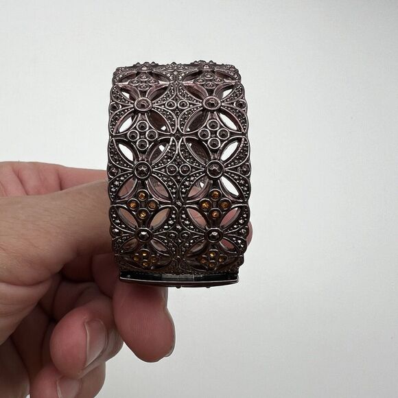 Kessaris Intricate Rose Gold Tone Rhinestone Women’s Bracelet Watch NEW BATTERY - Picture 8 of 9